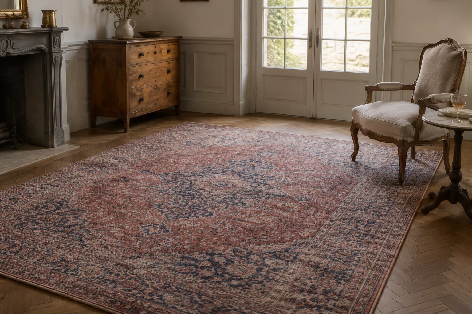 VintageCharm Faded Rug